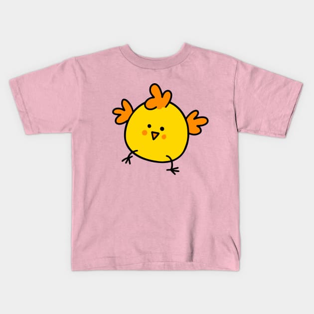 Dancing Easter Chick Kids T-Shirt by Squeeb Creative